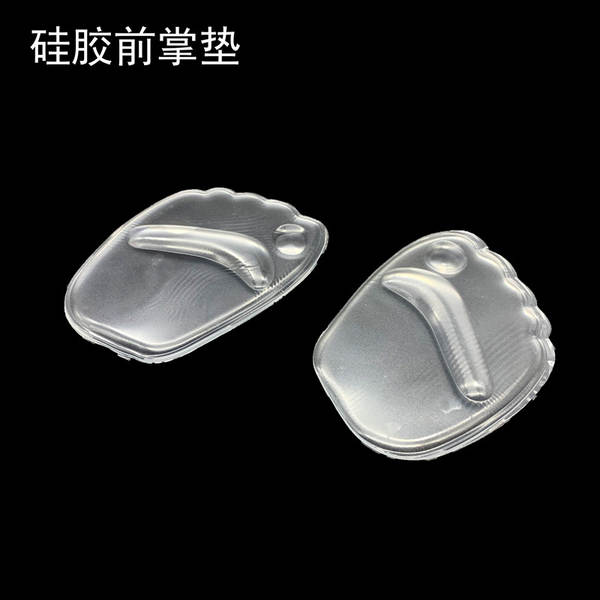 Fabricante atacado de sapatos femininos de calçado de palma dianteira de proteção contra deslizamento transparente gel corpo elástico contra o desgaste silício palma dianteira