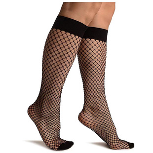 Meia de Rede Preto Feminina
