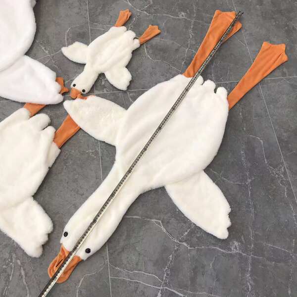 Pele de Ganso Branco para Boneca