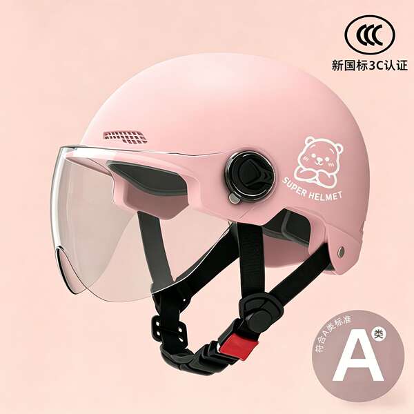 Novo modelo nacional 3C certificado capacete elétrico para motocicletas masculino e feminino quatro temporadas chapéu de segurança geral para adultos semicondutores