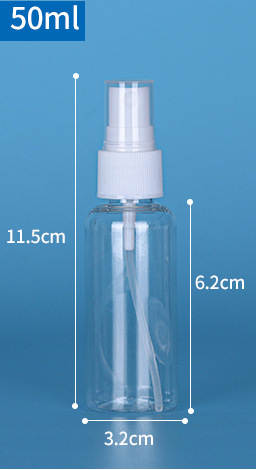 Venda por atacado 30ml/50ml/100ml garrafa de pulverização Pequena garrafa de pulverização de maquiagem garrafa de distribuição de perfume transparente PET garrafa de plástico