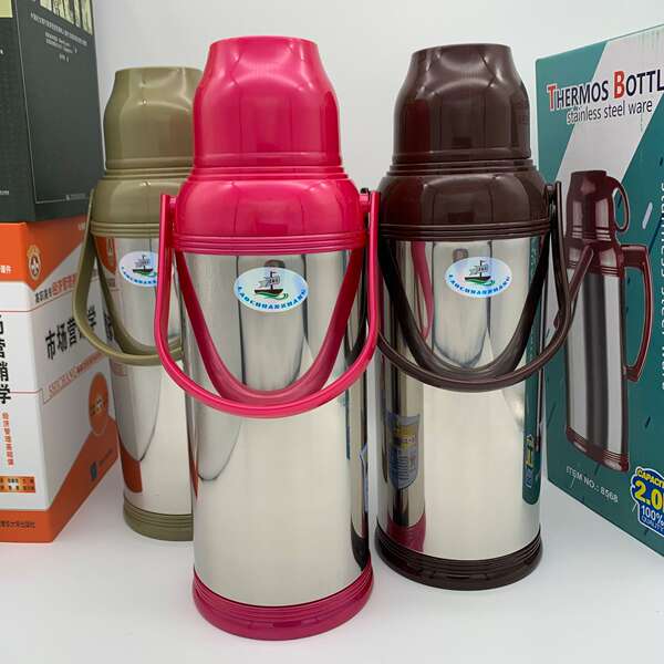 Botão de aquecimento de garrafa de água quente de casa de aço inoxidável 2L Botão de aquecimento de garrafa de água de escritório