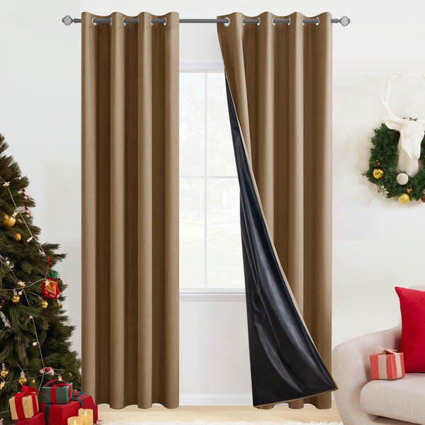Cortinas de comércio exterior transfronteiriças de tela de tecido da Ásia do Sul totalmente cobertas Amazon temu explosão impermeável cortinas de isolamento puro acabado
