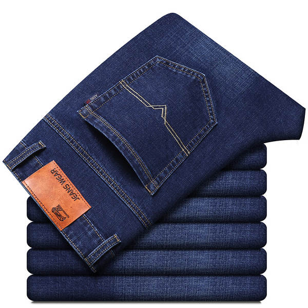 Fabricante de vendas diretas de jeans fina de verão de 2026 para homens de calça reta corpos flexíveis calças de lazer para homens jovens calças