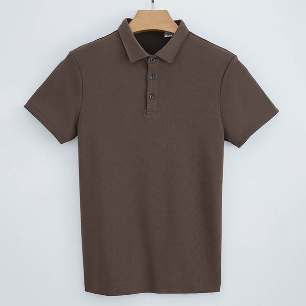 High-end 230g dupla camisa de algodão com camisa de ar colar polo camisa de mão curta homem t-shirt puro negócio homem polo camisa