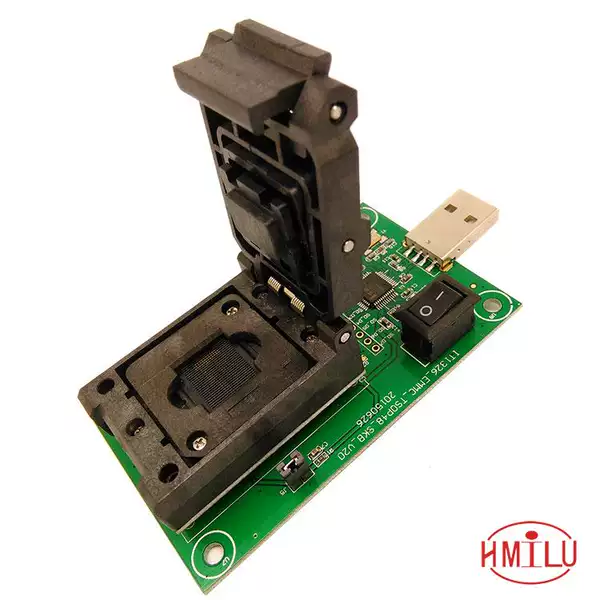 HMILU fabricante EMCP221 transmissão de lâmpadas de transmissão de dados da estação de teste USB recuperação de leitura e gravação BGA221